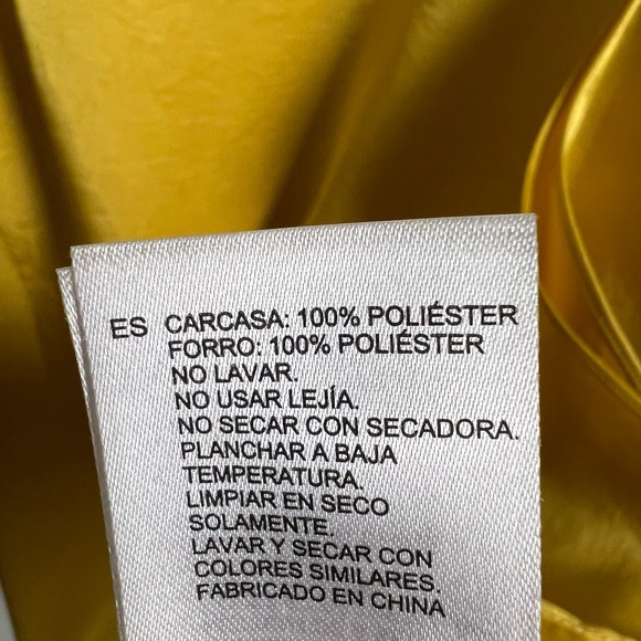 Reiss Sara Yellow Asymmetric One Shoulder Ruffled Cocktail Dress Size 4 - Picture 12 of 12